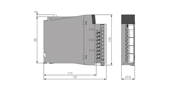 RX40C7 disegno dimensionale (unità: millimetro)